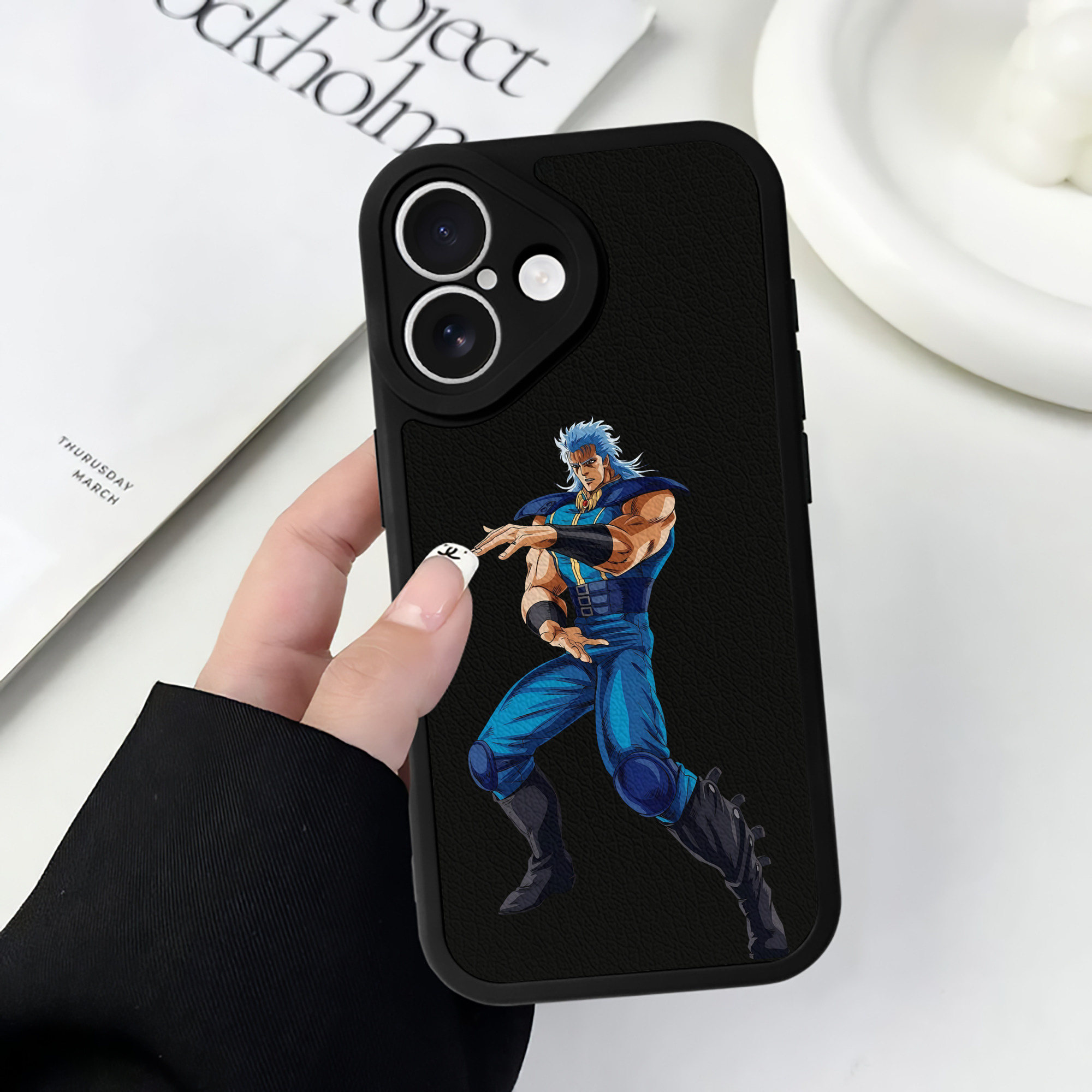 （画像用） 北斗の拳 Fist of the North Star 【iPhone 16シリーズ対応】シリコンスマホケース（レザー調） 材質：シリコン